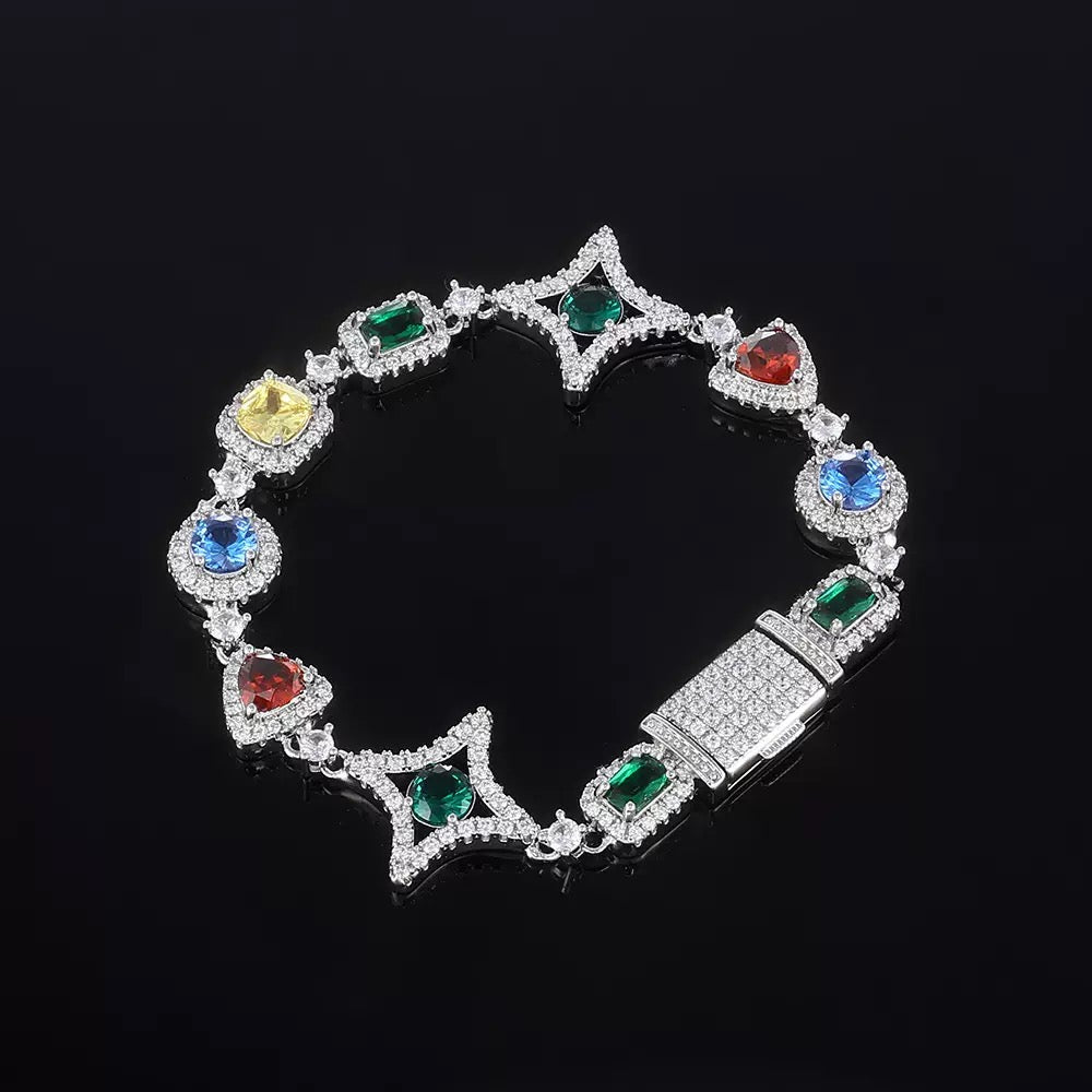 Gold Multi Gem Bracelet